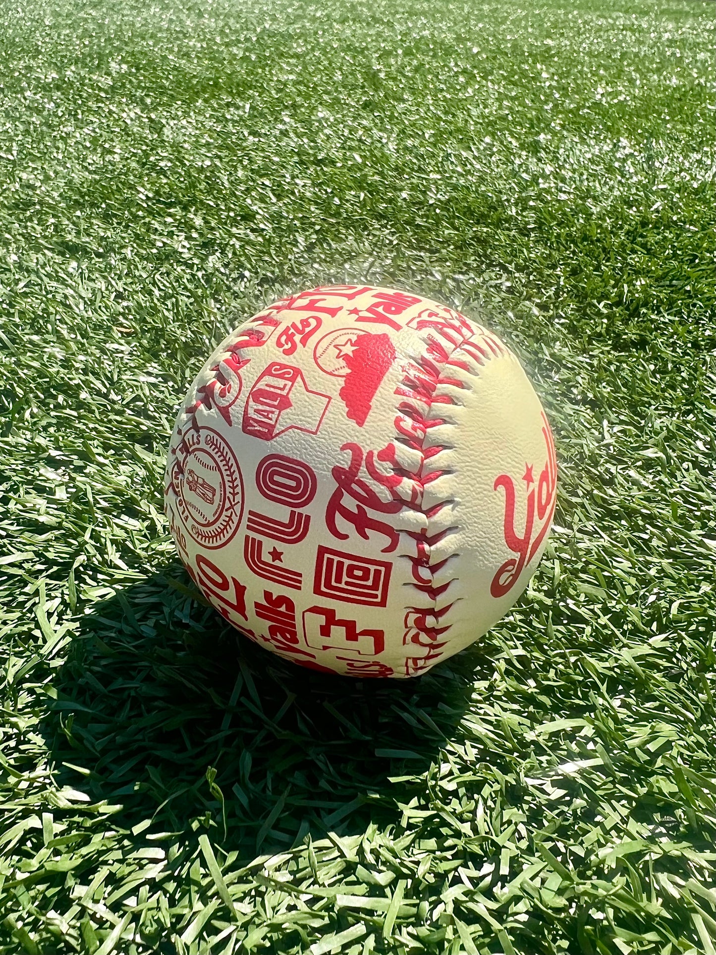 Cream Retro Pattern Baseball