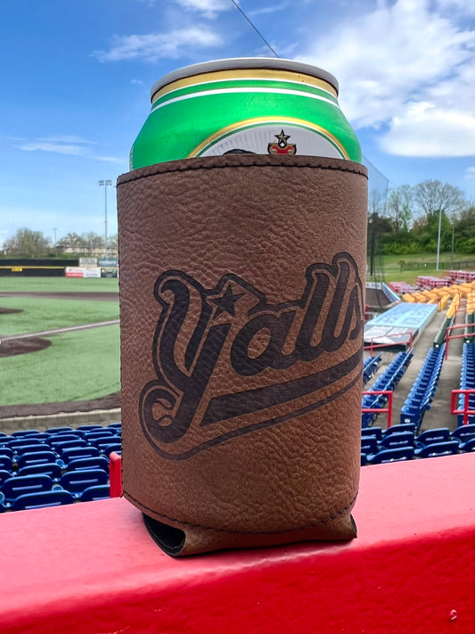 Faux Leather Etched Koozie
