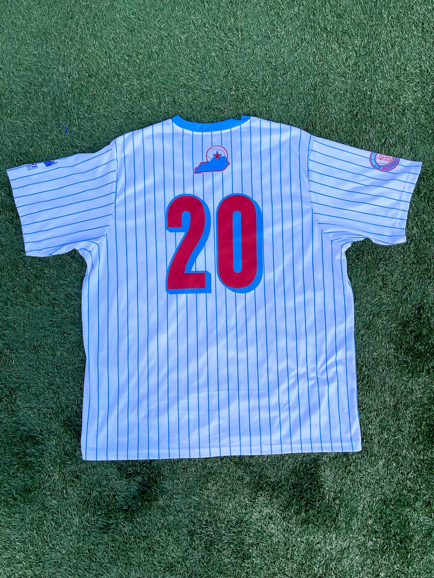 Custom Official Y'alls Jerseys White Pinstripe